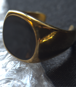 Load image into Gallery viewer, Eclipse (Black Onyx Signet Ring)