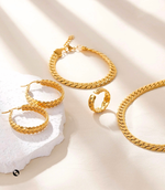Load image into Gallery viewer, Chain of Command - Cuban Link Set (Earrings, Ring, Bracelet, Necklace)
