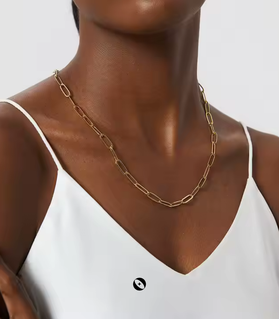Lite Work - Gold Link Necklace + Bracelet Set